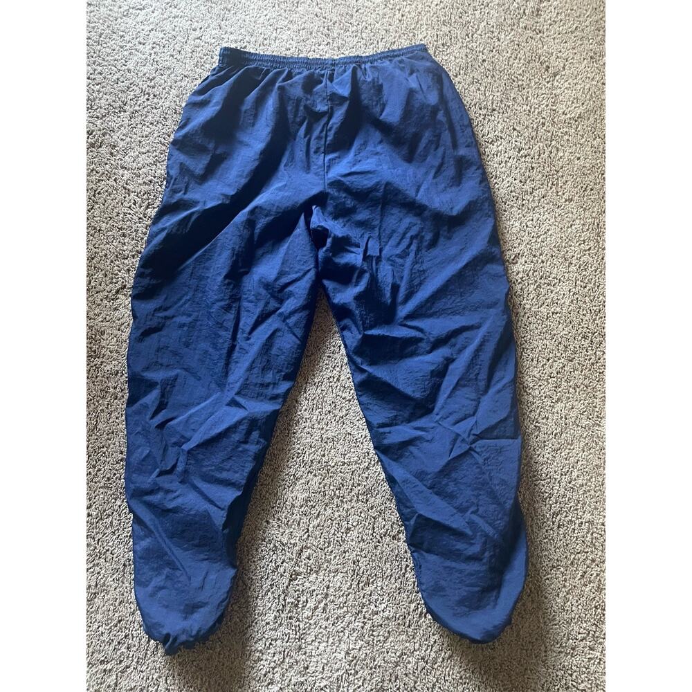 Vtg Y2K Nike Men's XL Windbreaker Pants Blue Nylon Lined Zip Ankles Tapered Leg